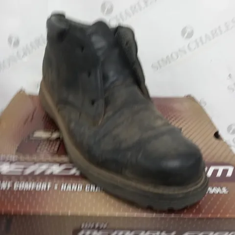 SKECHERS USA LEATHER BOOTS BLACKS SIZE 10