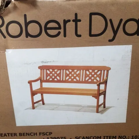 BOXED ROBERT DYAS FENCE 3 SEATER BENCH FSCP