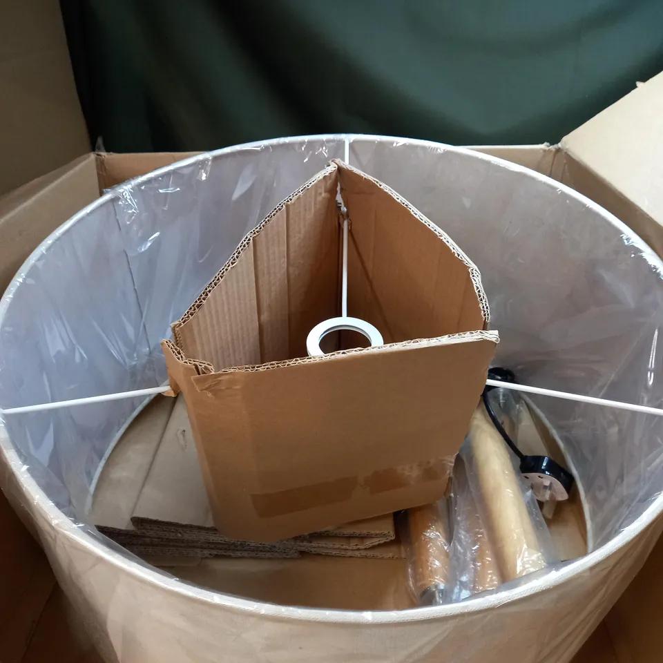 JOHN LEWIS PARAWOOD LIGHT BROWN FLOOR LAMP