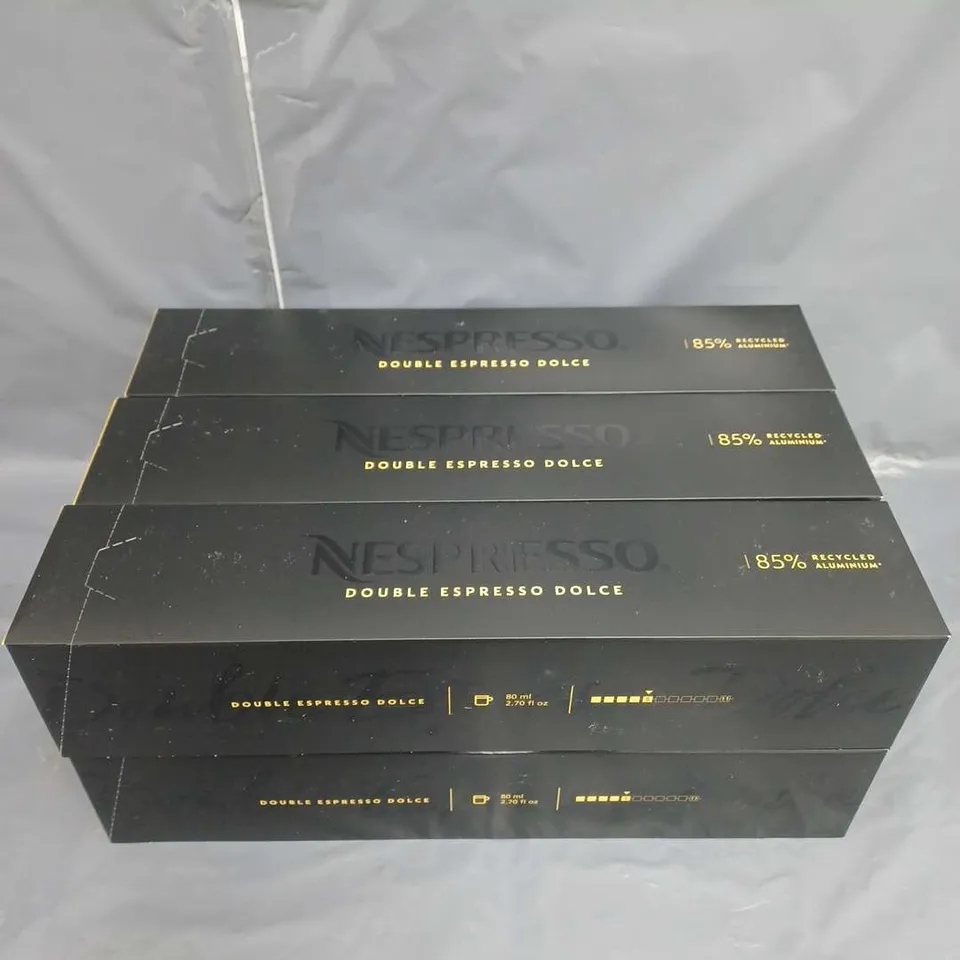 LOT OF 6 BOXES OF NESPRESSO DOUBLE ESPRESSO DOLCE COFFEE PODS