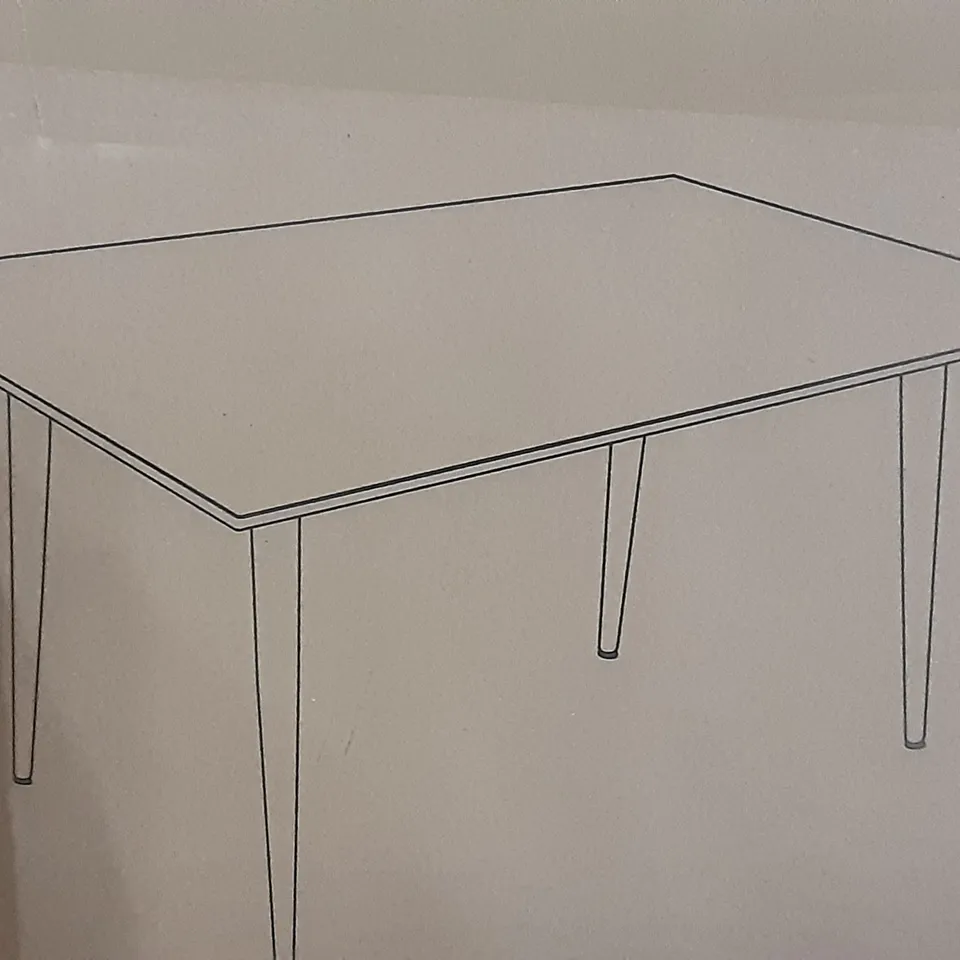 BOXED KENDAL RECTANGULAR DINING TABLE IN WHITE MARBLE , H75 X W150 X D90CM 