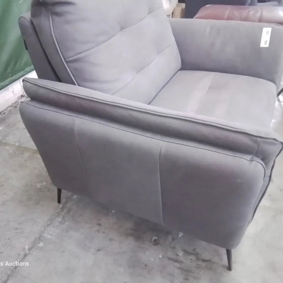 QUALITY ITALIAN DESIGNED & MANUFACTURED BOLZANO POWER RECLINING EASY CHAIR ART DAMASCO GREY SUEDE 