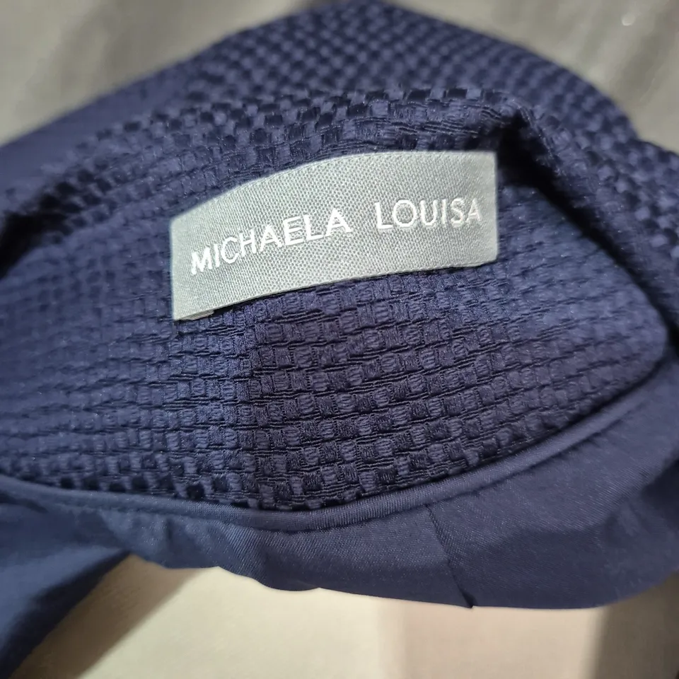 MICHAELA LOUISA NAVY TEXTURED JACKET – WOMEN'S, UK 8 (US 4)