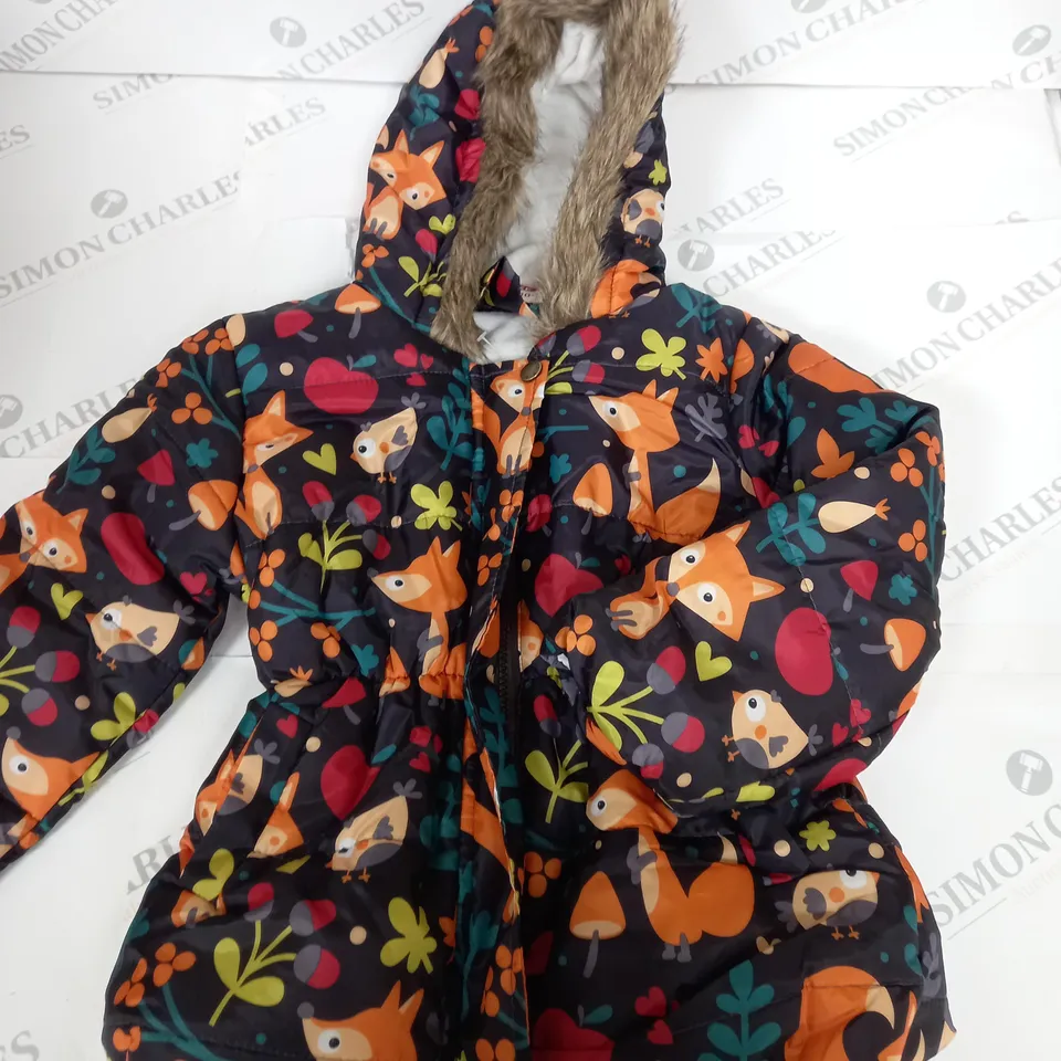 JOMAKE FOX PATTERN PADDED COAT SIZE UNSPECIFIED