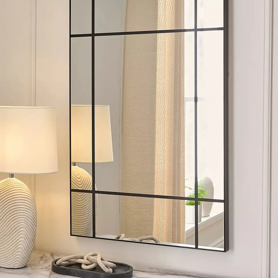 BOXED EDGE WINDOWPANE MIRROR - 61CM X 91CM (1 BOX)