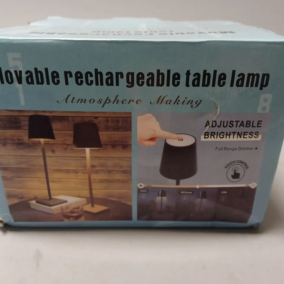 MOVEABLE RECHARGEABLE TABLE LAMP