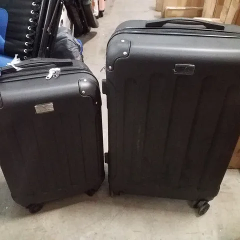 LUGG LIGHTWEIGHT TRAVEL LUGGAGE - BLACK (SET OF 2)