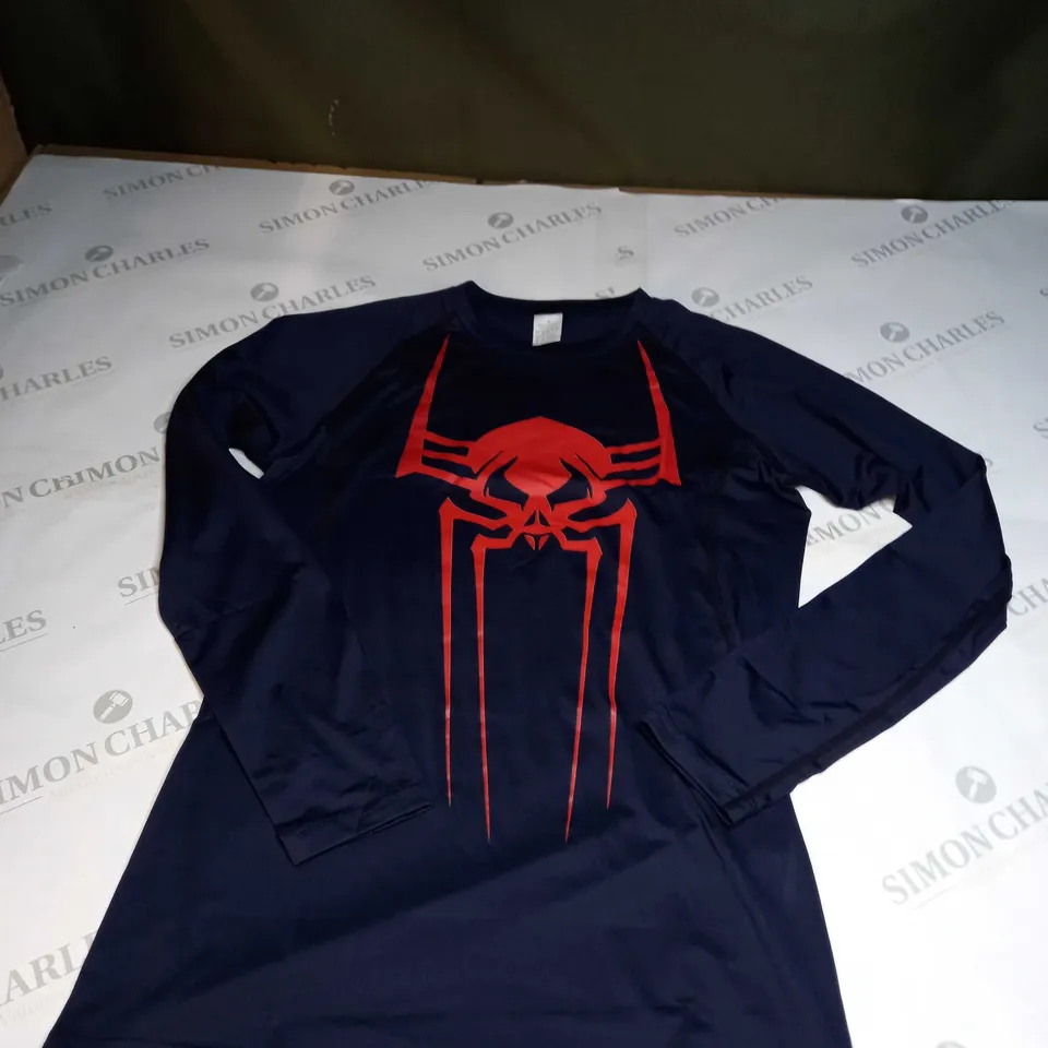 NAVY BLUE SPIDER MAN DESIGNED T SHIRT SIZE L 