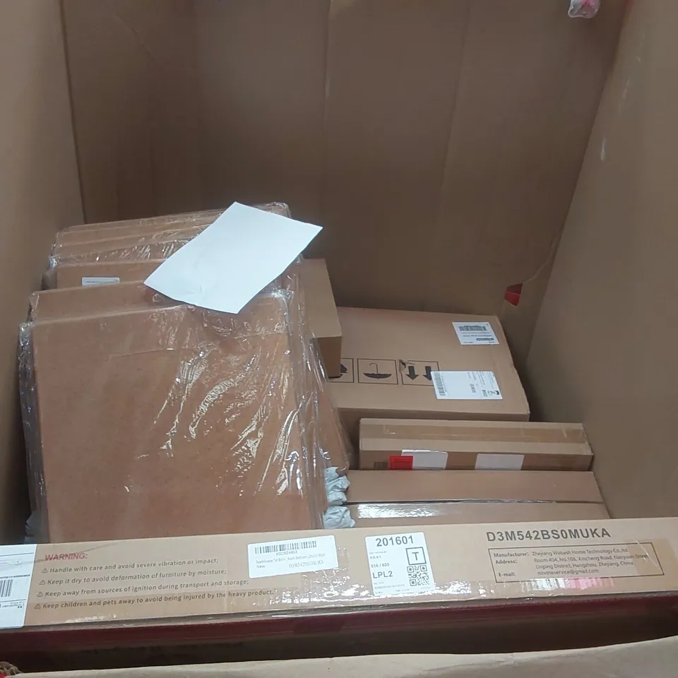 PALLET CONTAINING A LARGE QUANTITY OF ASSORTED ITEMS INCLUDING: STACK N' ROLL MODULAR STORAGE SYSTEM, AMS HEATER FOR 3D PRINTER, COOKER HOOD, SAUNA MATS, SOCKET HOLDER ECT