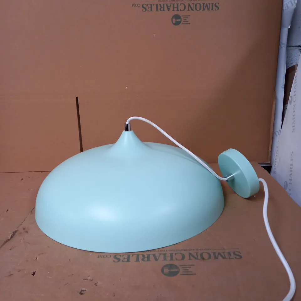 BLUE DOME HANGING LIGHT