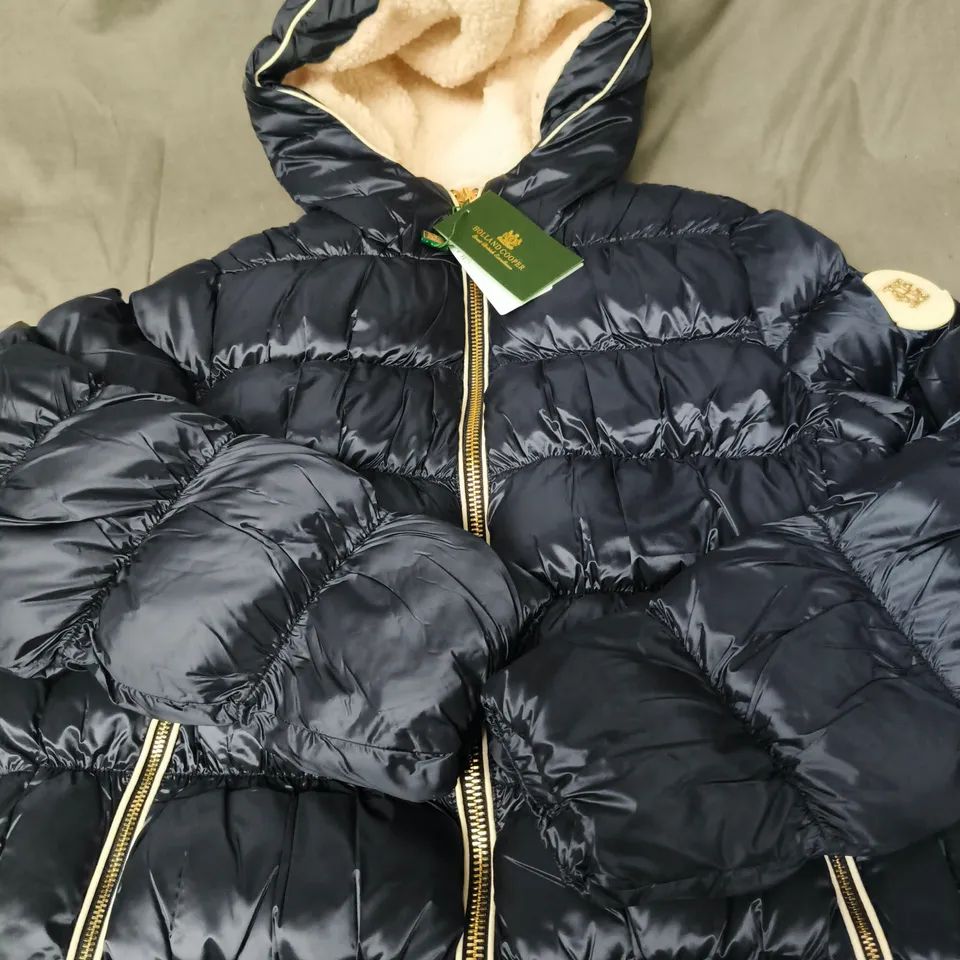 HOLLAND COOPER HARROW PADDED JACKET – INK NAVY – SIZE S 