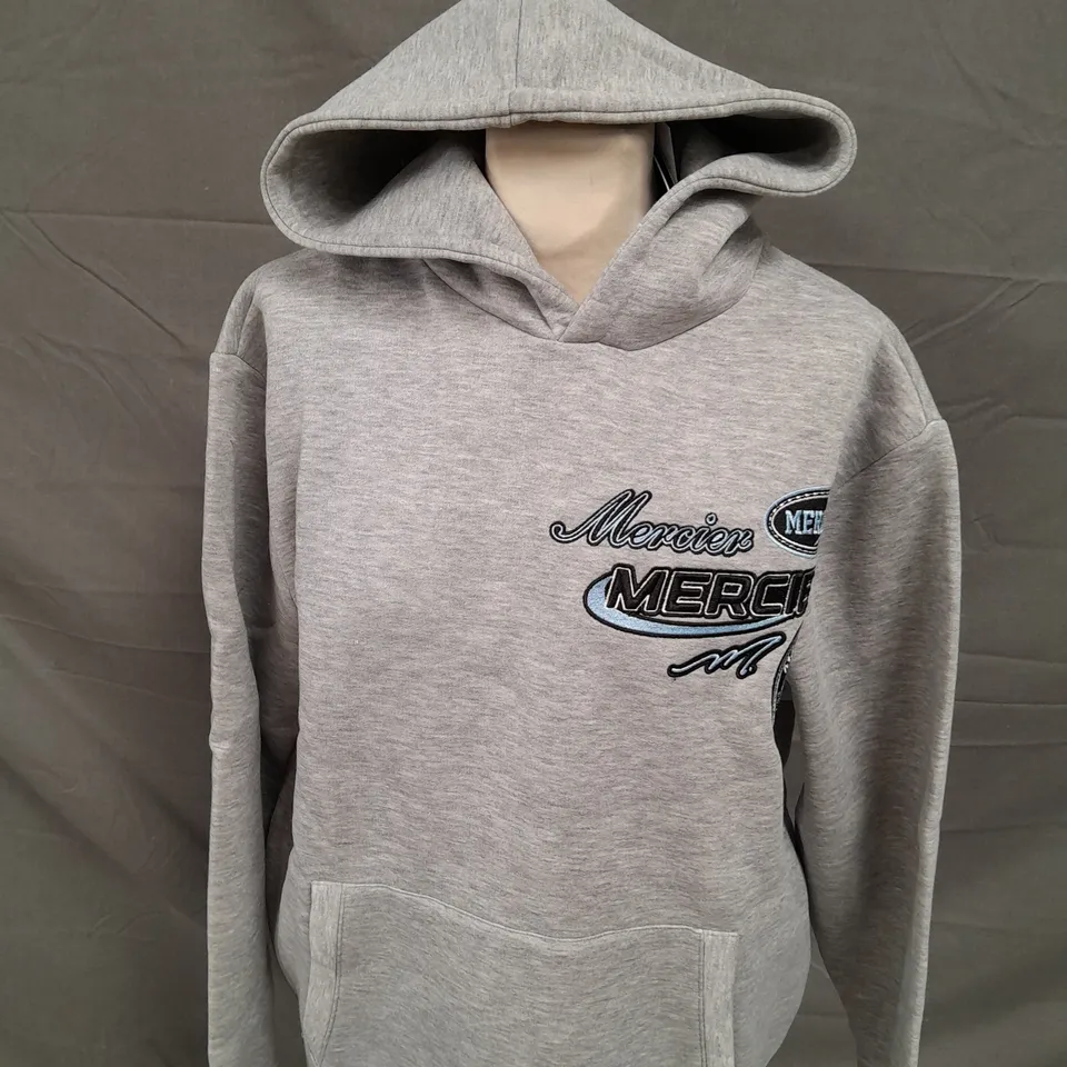 MERCIER RACER BADGE GREY HOODIE SIZE M