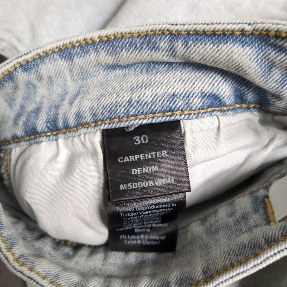 LEGEND LONDON CARPENTER DENIM JEANS – LIGHT WASH, UK SIZE 30