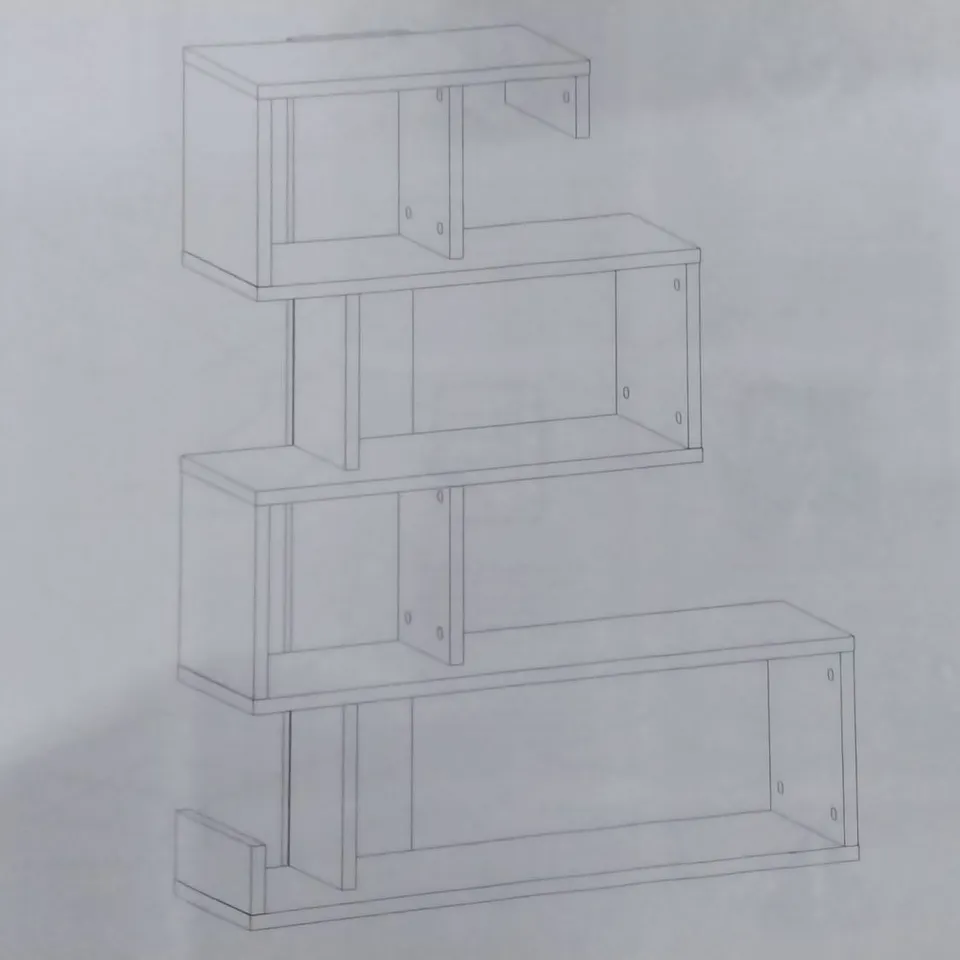 BOXED FELEICA BOOKCASE WHITE/ANTHRACITE 