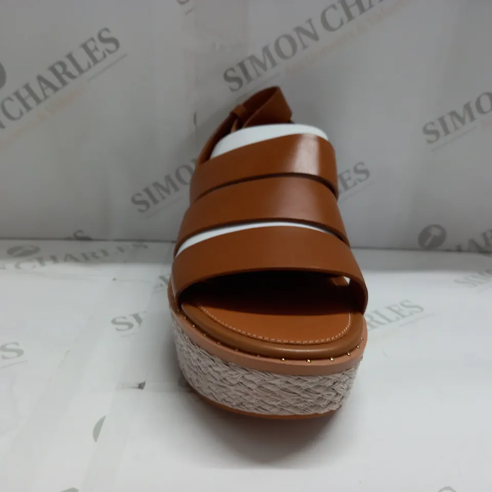 FITFLOP ELOISE BACK STRAP ESPADRILLE WEDGES - UK 4