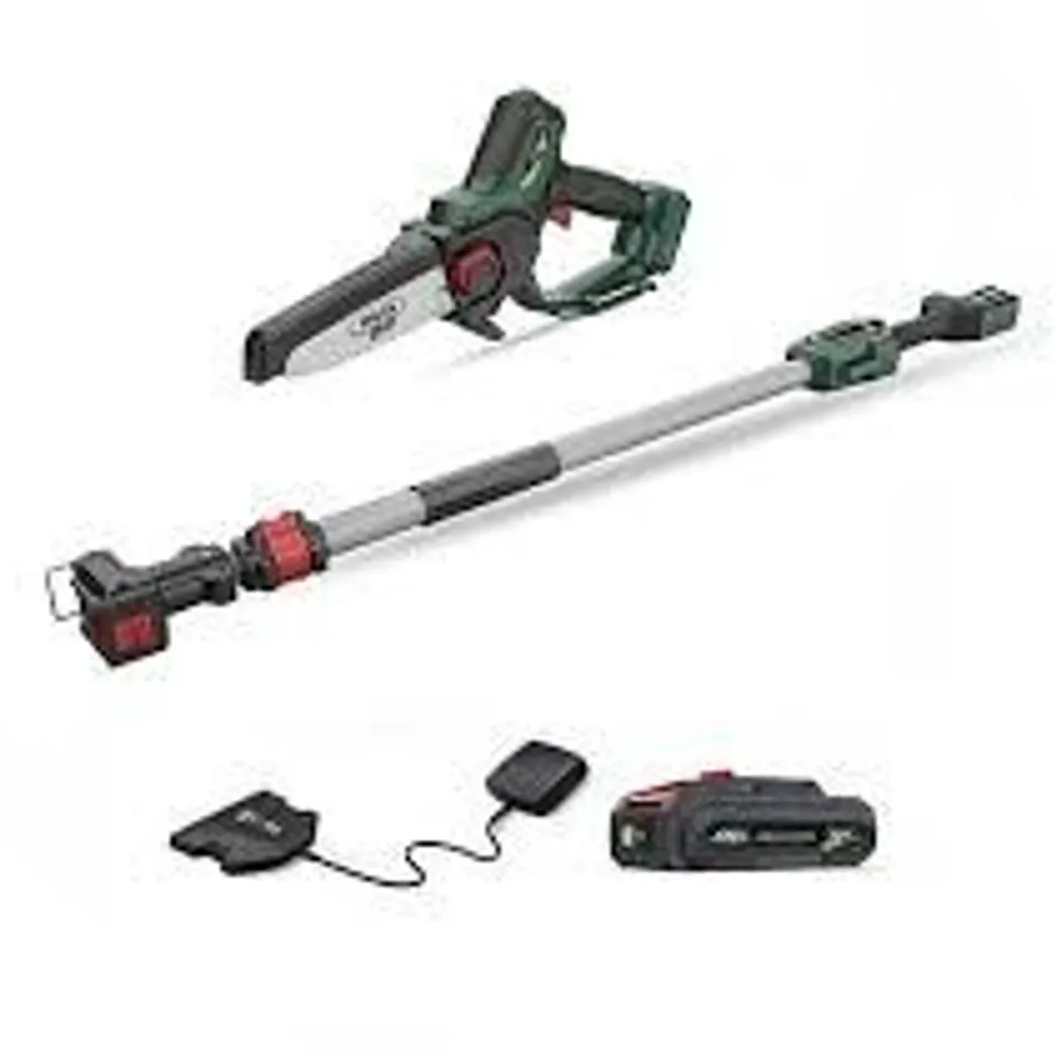WEBB ECO 20V 15CM PRUNING SAW WITH EXTENSION 2AH BATTERY AND CHARGER