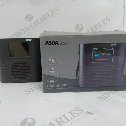 BOXED DAB+ RADIO WITH LCD COLOUR DISPLAY SCREEN