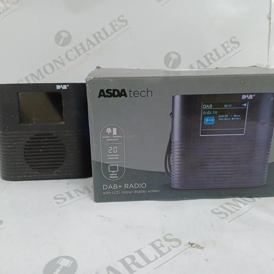 BOXED DAB+ RADIO WITH LCD COLOUR DISPLAY SCREEN