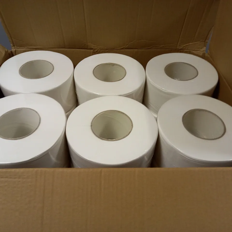 24 X MINI JUMBO TM3 2 PLY TOILET ROLLS - 90MM X 150MTR 