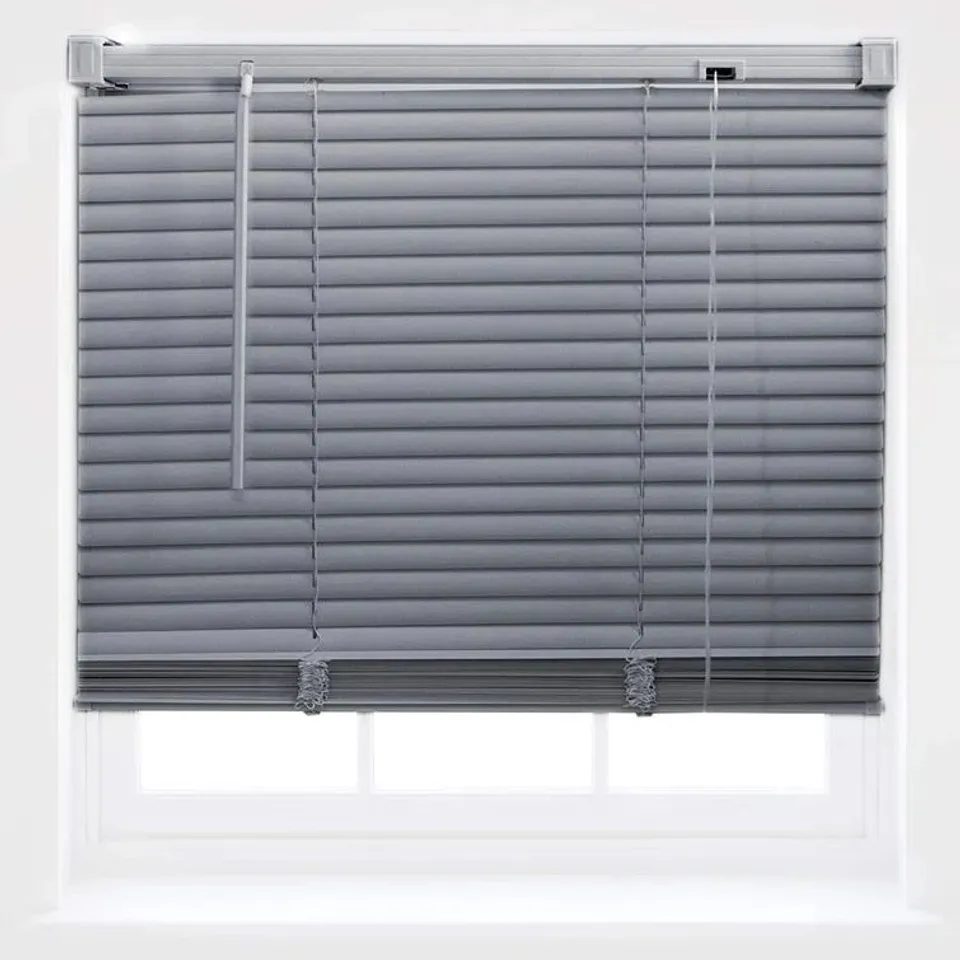 PVC ROOM DARKENING VENETIAN BLIND IN LIGHT GREY