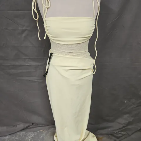 WHITE FOX COMPLIMENT ME MAXI DRESS IN LEMON SIZE S