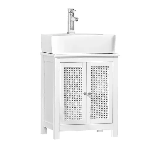 BOXED EBBE 50CM W X 60CM H X 33CM D FREE-STANDING BATHROOM STORAGE - WHITE (1 BOX)