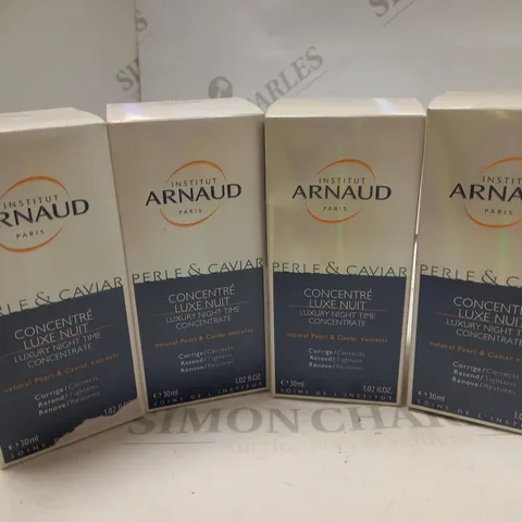 LOT OF 4 INSTITUT ARNAUD PEARL & CAVIAR LUXURY NIGHT TIME CONCENTRATE 1.02OZ.
