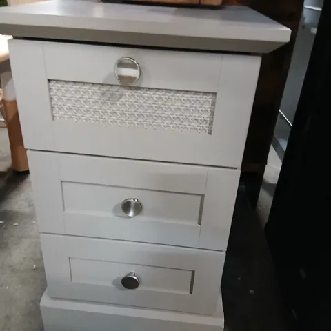 KATALINA 3 DRAWER LIGHT GREY BEDSIDE