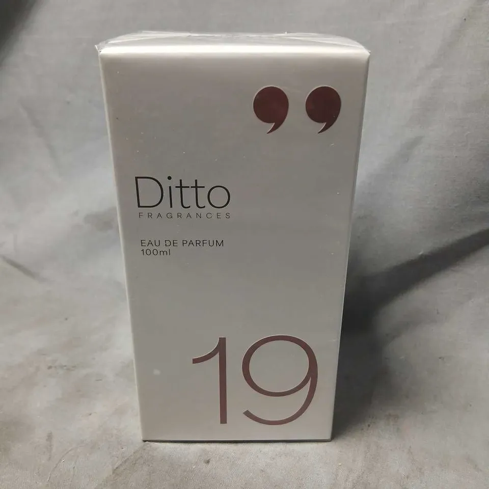 BOXED AND SEALED DITTO FRAGRANCES EAU DE PARFUM 100ML 19