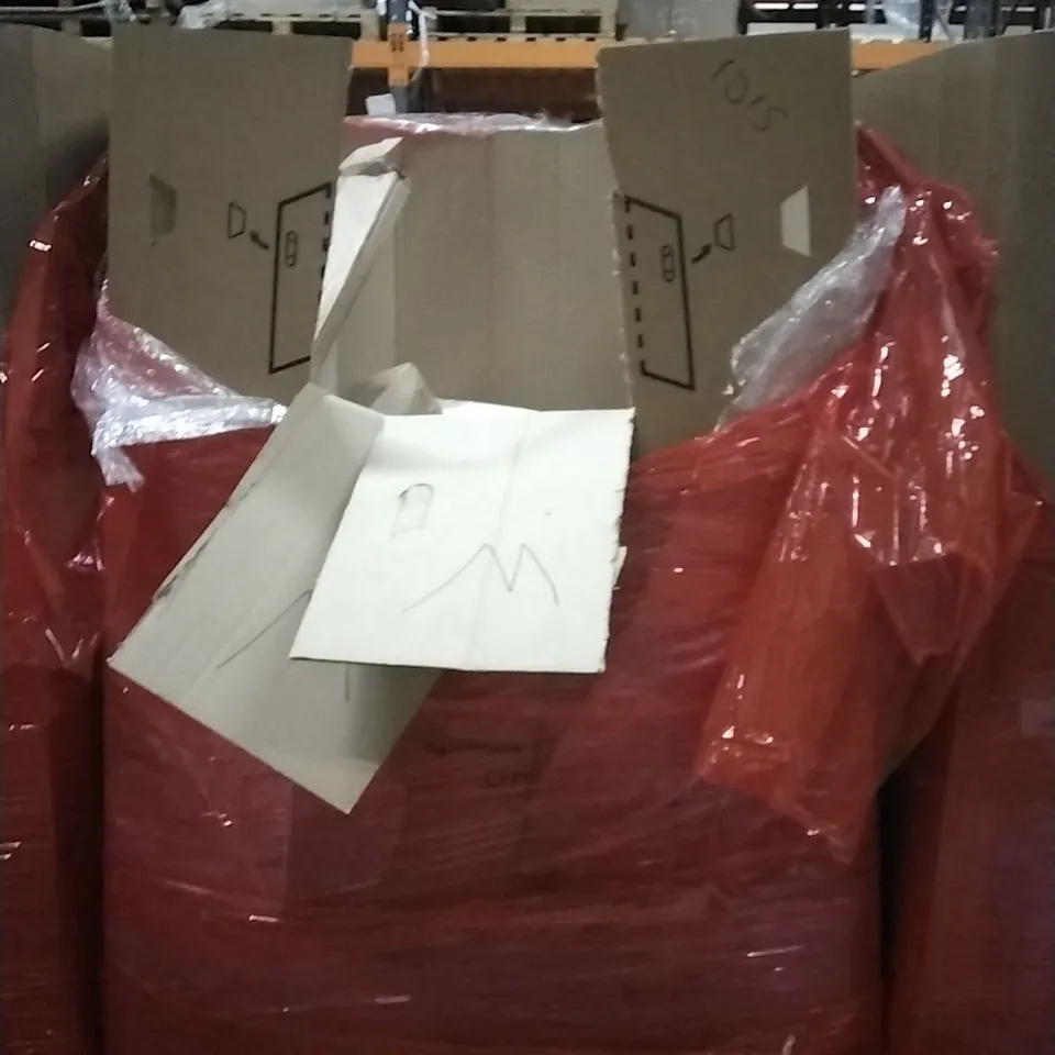 PALLET OF HOUSEHOLD ITEMS TO INCLUDE COMFORT CUSHION, SOLAR BATTERY CHARGER, TRAMPOLINE, SCALES AND OTHER ASSORTED ITEMS...