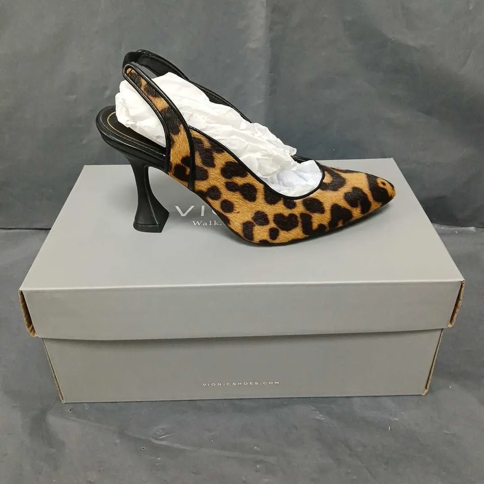 BOXED PAIR OF VIONIC LEOPARD PRINT DESIGN HIGH HEEL - 3