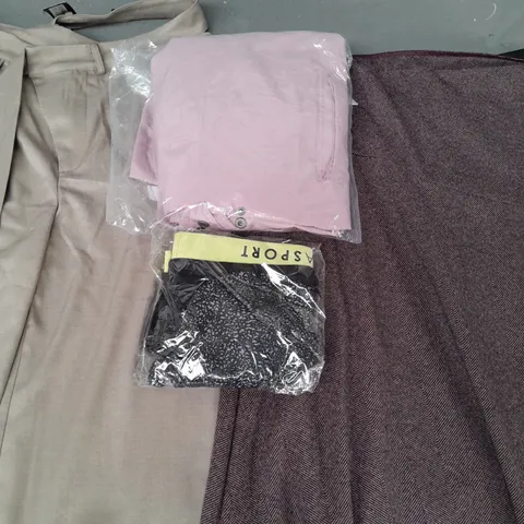 BOX OF APPROXIMATELY 20 ASSORTED CLOTHING AND FASHION ITEMS IN VARIOUS STYLES, SIZES, AND COLOURS - COLLECTION ONLY