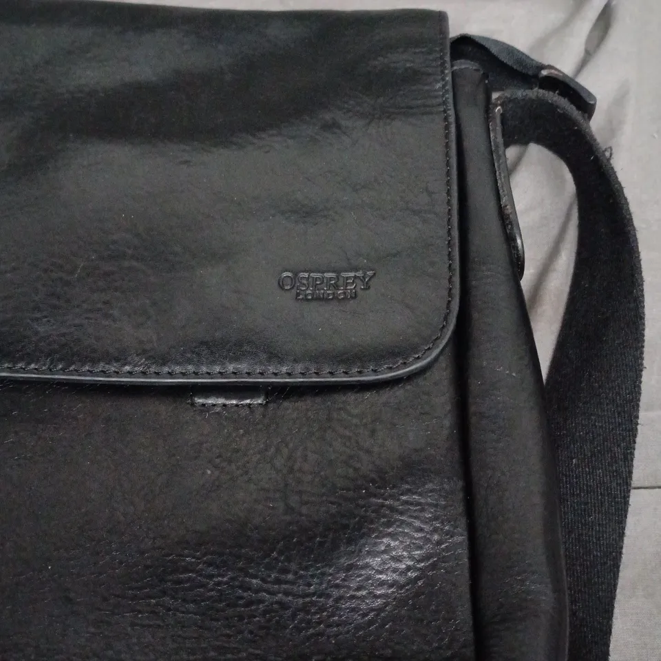 OSPREY LONDON LEATHER CROSSBODY BAG – BLACK