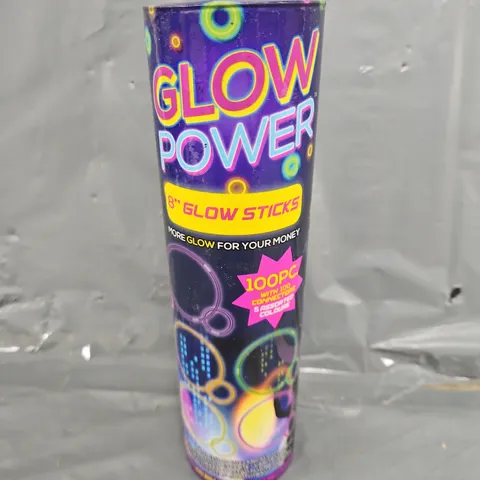 APPROXIMATELY 14 GLOW POWER 8" GLOW STICKS 100 PC TUBES - COLLECTION ONLY