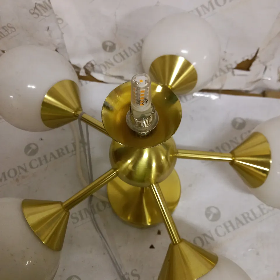 OSCAR 6 CEILING LIGHT BRUSHED GOLD
