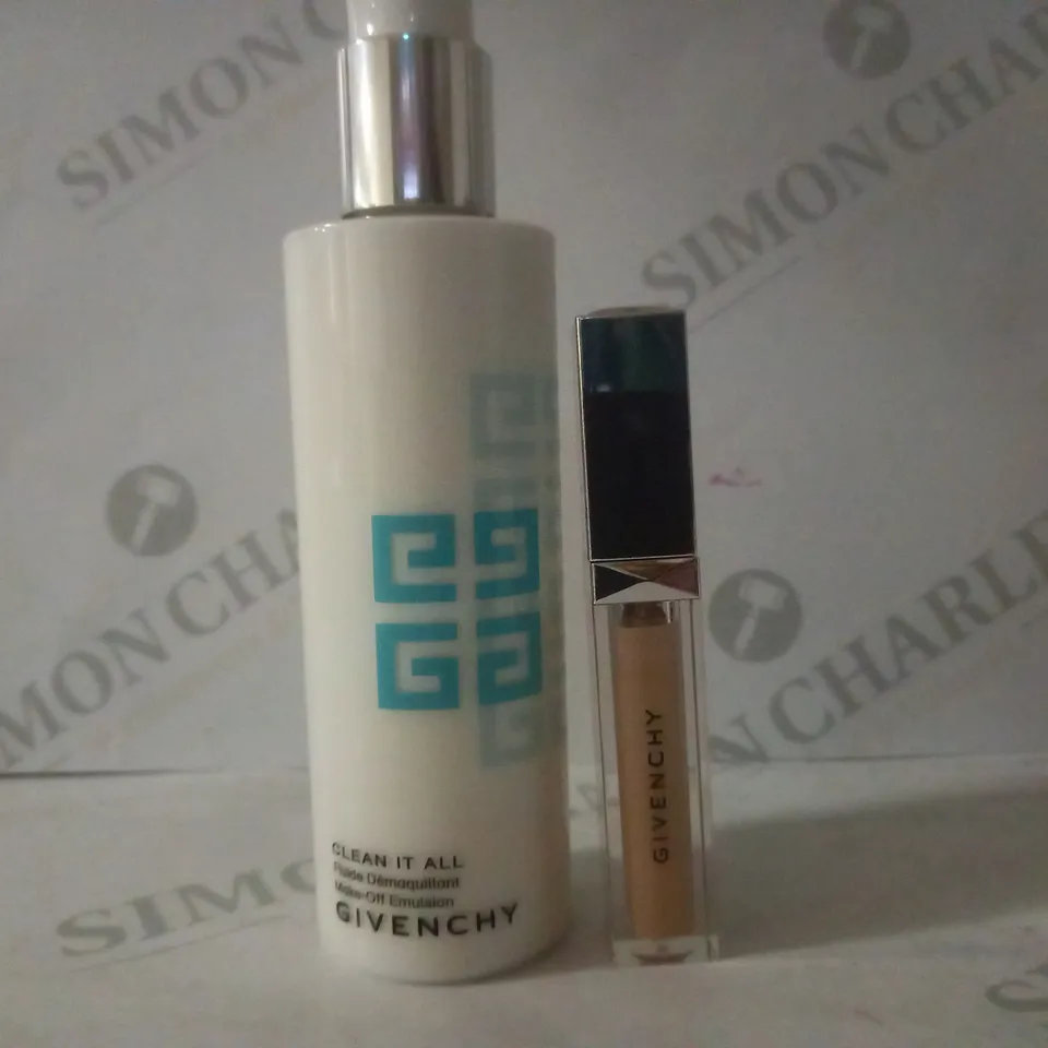 BOX OF APPROX 10 ASSORTED GIVENCHY TESTER PRODUCTS TO INCLUDE CLEAN IT ALL MAKE-OFF SOLUTION & EVERWEAR CONCEALER #16