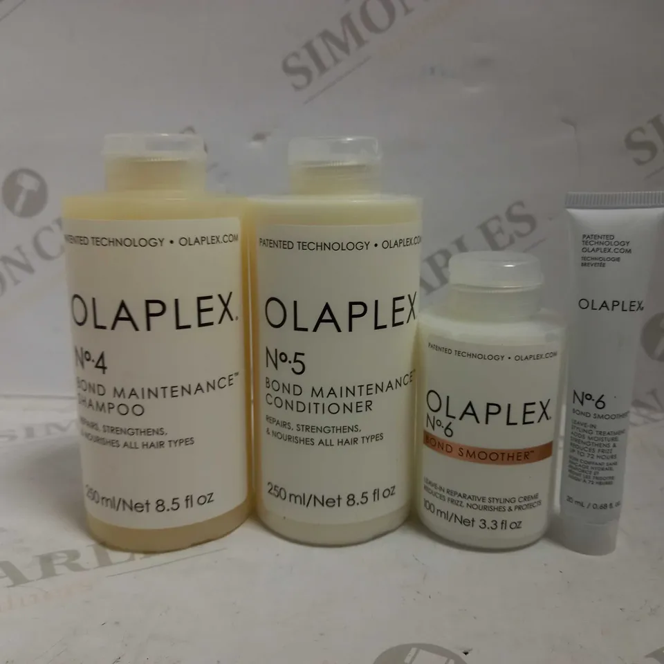 LOT OF 4 OLAPLEX BOND MAINTENANCE & SMOOTHER HAIRCARE ITEMS