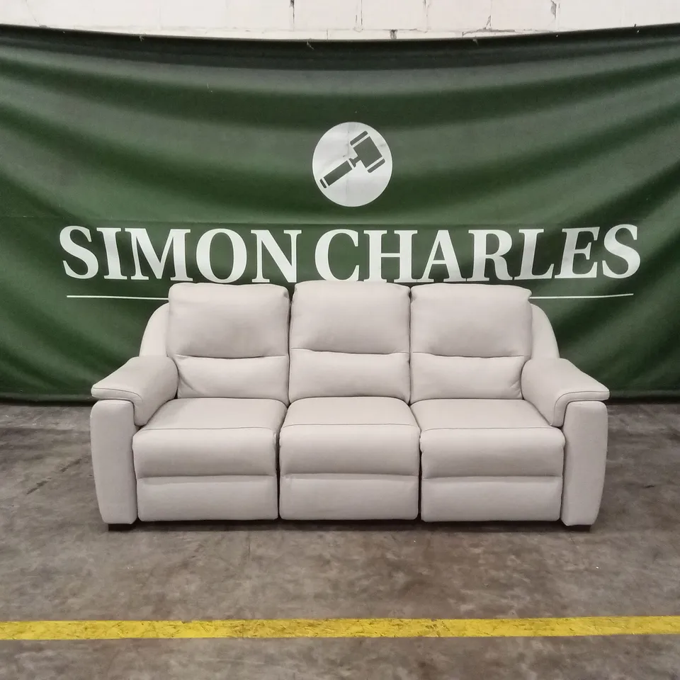 QUALITY DESIGNER ITALIAN MADE AVOLA 3 SEATER LEATHER ELECTRIC 2-RECLINER SOFA 