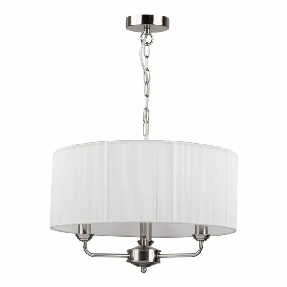 BOXED PORTLAND 3-LIGHT DRUM LED CHANDELIER 