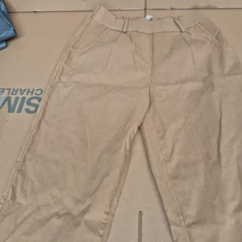 BEIGE COTTON TROUSERS – NEW COLLECTION TAG 