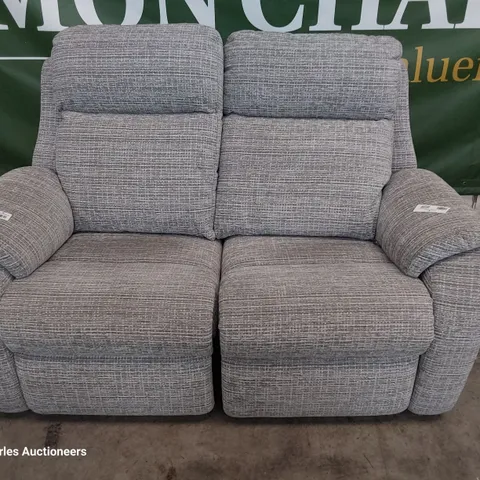 QUALITY BRITISH DESIGNER G PLAN KINGSBURY POWER RECLINING WAFFLE SMOKE FABRIC