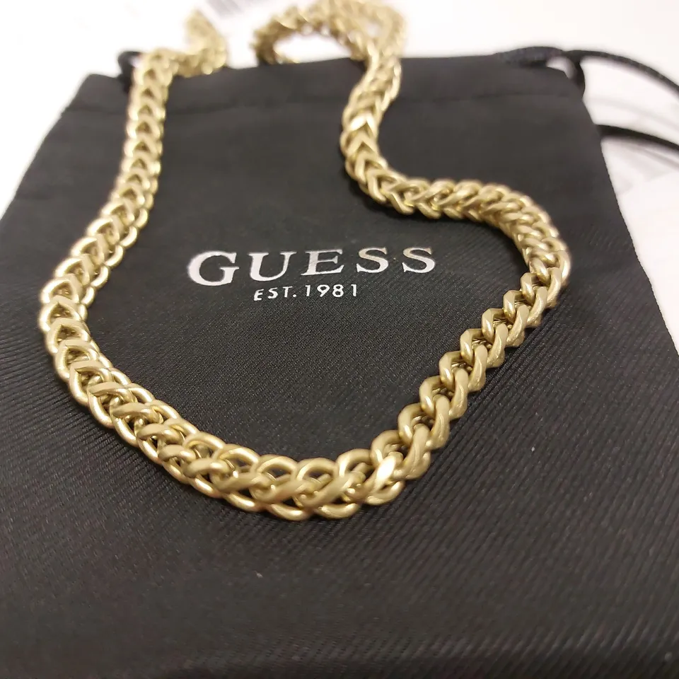 BOXED GUESS MY CHAINS CURB GENTS NECKLACE