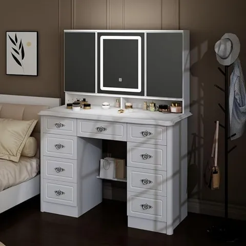 BOXED DRESSING TABLE WITH MIRROR 