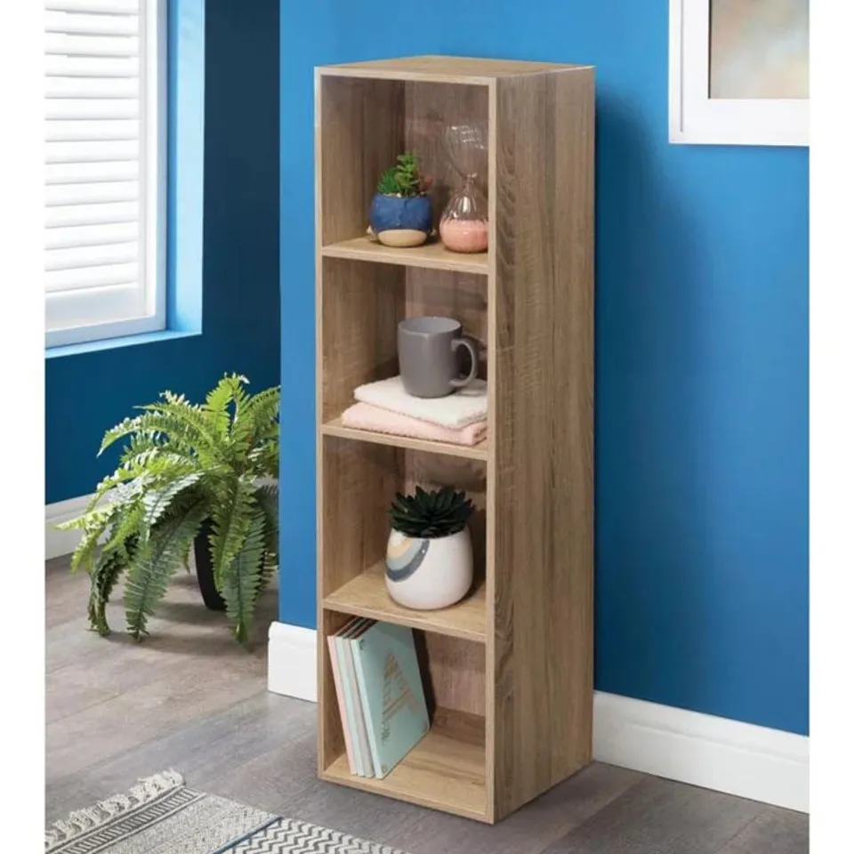 BOXED 4 TIER CUBE UNIT OAK (1 BOX)