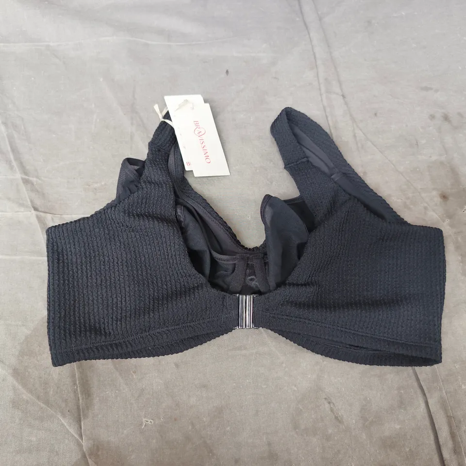 BRAVISSIMO BLACK UK 34F CANCUN BIKINI TOP 
