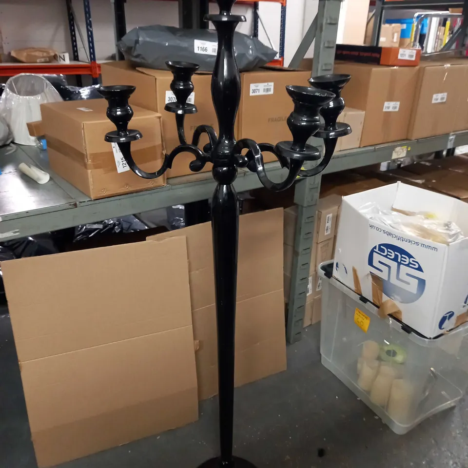 BLACK FLOOR STANDING 155CM CANDELABRAS
