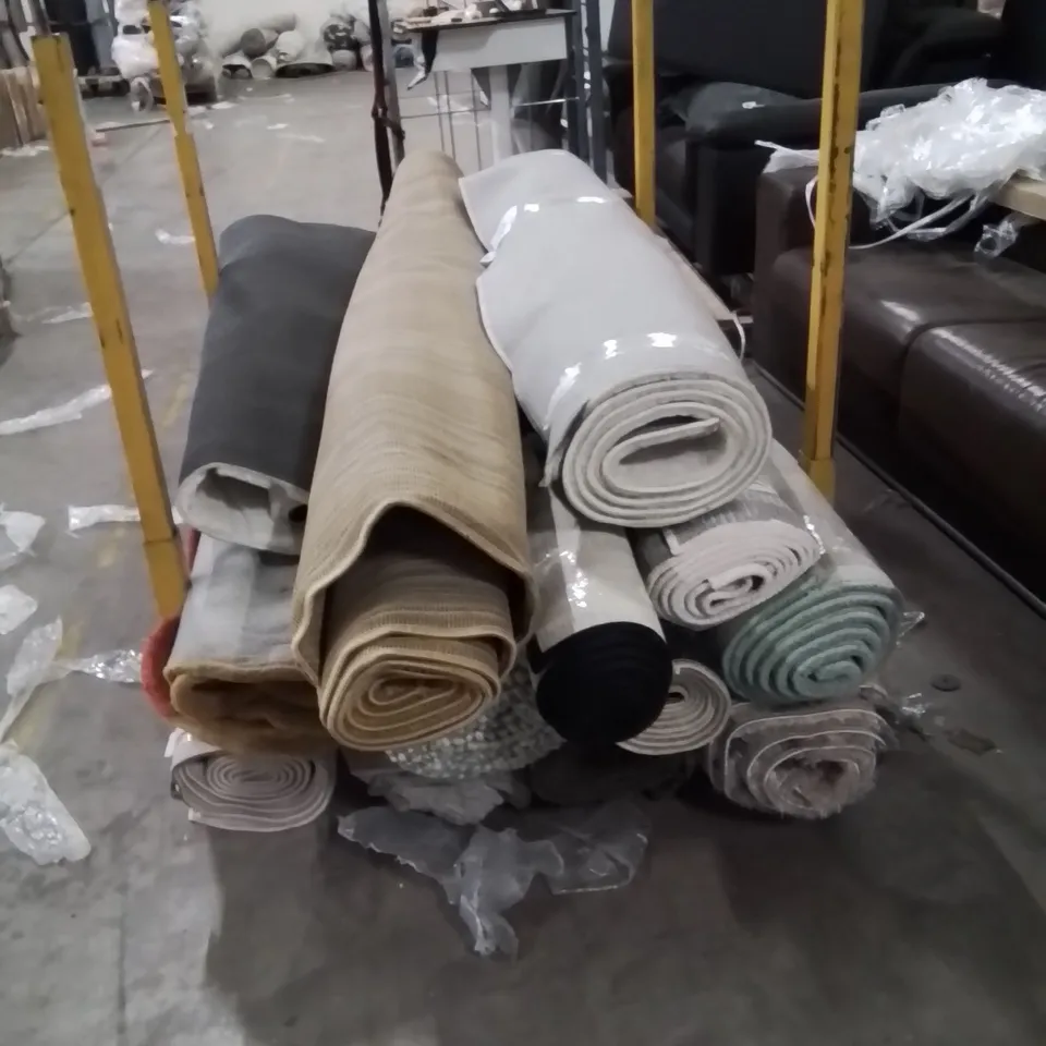 STILLAGE OF APPROXIMATELY 15 QUALITY DESIGNER RUGS