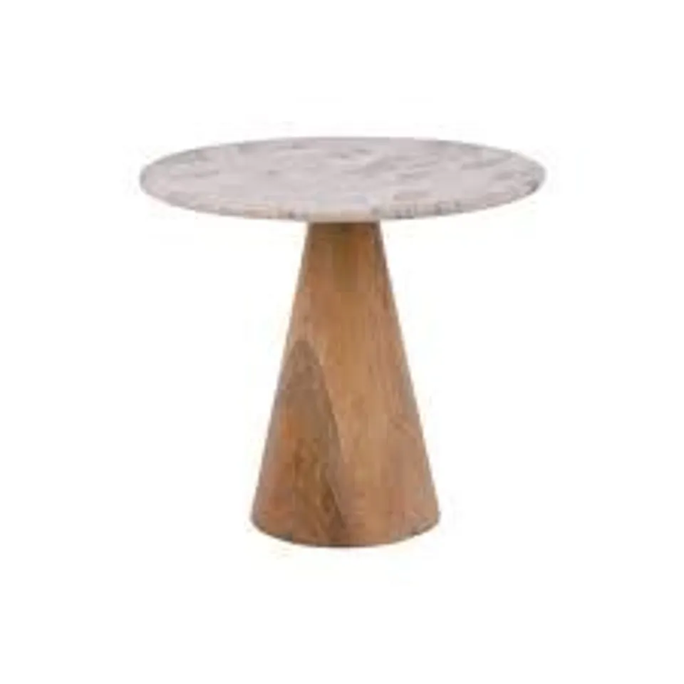 BOXED FORCE TABLE WIDE MARBLE BROWN, MANGO FRAME