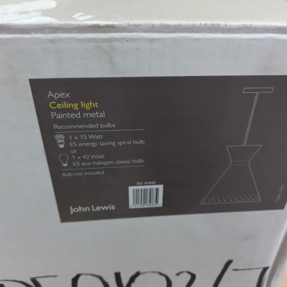 JOHN LEWIS APEX CEILING LIGHT - PAINTED METAL