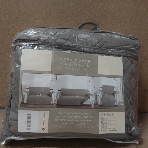 BAGGED WATERPROOF REVERSIBLE SOFA COVER QUILTED ANTI-SLIP COUCH PROTECTOR - 280 x 179cm